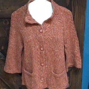 Jones New York 3/4 sleeve button down cardigan